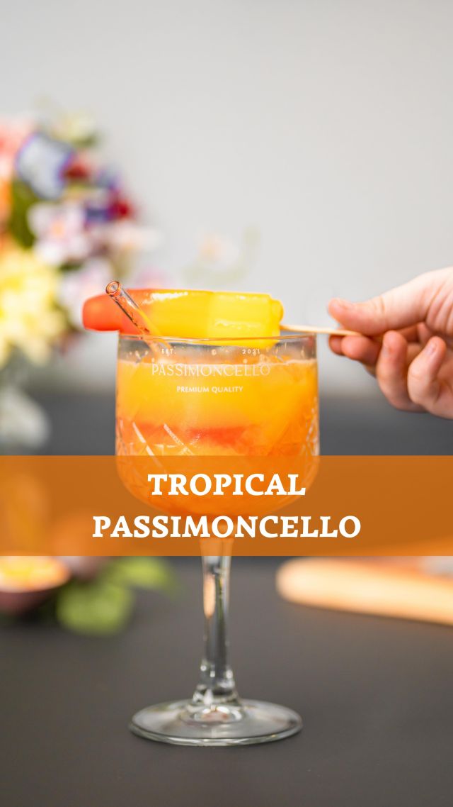 Taste the summer with the Tropical Passimoncello! ☀️😎

Ingredients:
30ml Passimoncello
30ml Passion fruit juice
30ml Orange juice
20ml Lime juice
1 Flugel 
Pineapple juice

#passimoncello #tropical #cocktail #summer #flavour #taste #liquor